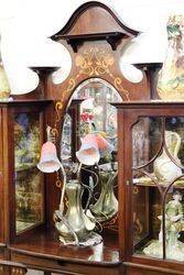 Stunning Art Nouveau Inlaid Parlour Cabinet 