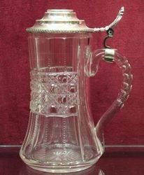 Stunning Cut Glass German Tankard