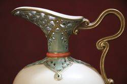 Stunning Royal Worcester Pierced Ewer C1902 