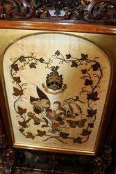 Stunning Victorian Carved Mahogany Fire Screen
