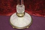 Stunning Victorian Cut Lead Glass Oil Lamp