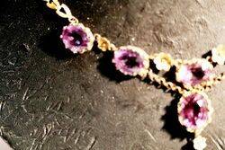 Stunning Victorian Gold and Amethyst Necklace 