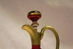 Stunning Victorian Ruby Glass and Gilt Claret Jug