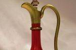 Stunning Victorian Ruby Glass and Gilt Claret Jug