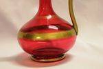 Stunning Victorian Ruby Glass and Gilt Claret Jug