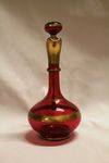 Stunning Victorian Ruby Glass and Gilt Claret Jug