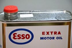 Stunning Vintage Esso Extra Motor Oil 1 litre Pictorial Tin 