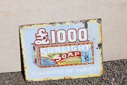 Sunlight Soap Enamel Advertising Sign