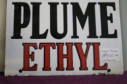 Super Plume Ethyl Enamel Advertising Sign  