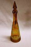 Superb 19th Century Gold Bohemian Glass Etched Jug and Stopper