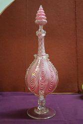 Superb Nailsea Glass Decanter With Stopper 