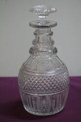 Superb Quality Late George III 3 Ring Cut Glass Decanters 