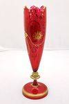 Superb Victorian Ruby And Gilt Hand Painted Cameo Vase
