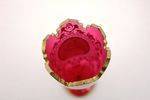 Superb Victorian Ruby And Gilt Hand Painted Cameo Vase