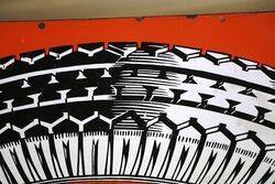 Superb Vintage India Super Tyres Pictorial Enamel Sign 