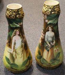 Superb of Royal  Vases C1900 Signed andquotBuhmeandquot