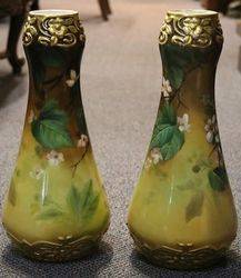 Superb of Royal  Vases C1900 Signed andquotBuhmeandquot