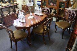 Superb set of  6 Antique Cab Leg Walnut Chairs