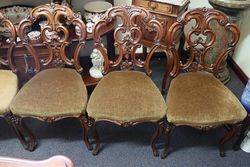 Superb set of  6 Antique Cab Leg Walnut Chairs
