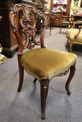 Superb set of  6 Antique Cab Leg Walnut Chairs