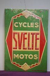Svelte Cycles Embossed Tin Double Sign 