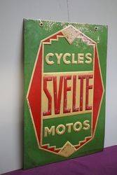 Svelte Cycles Embossed Tin Double Sign 