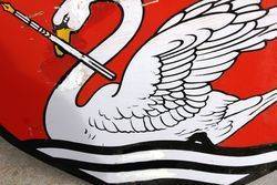 Swan Fount Pens Enamel Advertising Sign