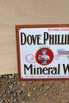 Swan Fountain Dove Phillip and Petts Mineral Water Enamel Sign