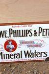 Swan Fountain Dove Phillip and Petts Mineral Water Enamel Sign