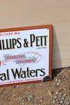 Swan Fountain Dove Phillip and Petts Mineral Water Enamel Sign