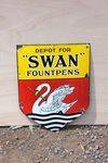 Swan Fountain Pens Enamel Sign