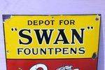 Swan Fountain Pens Enamel Sign