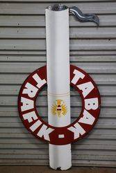 TabakTrafik Cigarette Shape Enamel Advertising Sign 