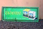 Taj Mahal Tea Tin Advertising Sign