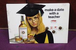 Teachers Scotch Whisky Pictorial Tin Calendar 