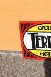 Terrot Cycles and Motors Double Sided Enamel Sign