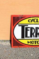 Terrot Cycles and Motors Double Sided Enamel Sign