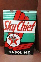 Texaco Sky Chief Enamel Advertising Sign