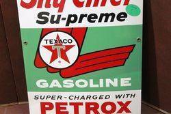 Texaco Sky Chief Enamel Advertising Sign