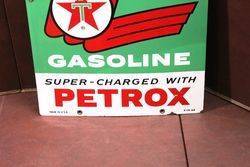 Texaco Sky Chief Enamel Advertising Sign