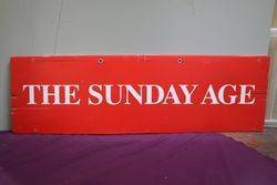 The Age newsagency The Sunday Age Store Double Sided Sign 