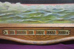 The French Line Great Ocean Flyer Tin Ship Advertising Sign 
