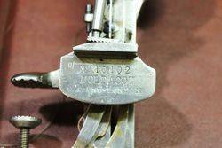 The Moldacot Pocket Lockstitch Antique Sewing Machine In Original Case 