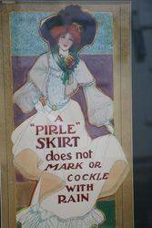 The Pirle Skirt Art Deco Card Hand Coloured 