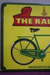 The Raleigh English Bicycles Pictorial Enamel Advertising Sign 