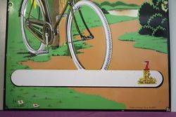 The Raleigh English Bicycles Pictorial Enamel Advertising Sign 