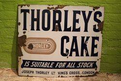 Thorleyand39s Cake Enamel Advertising Sign  