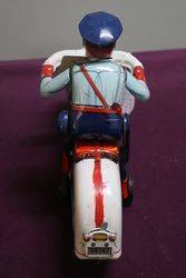 Tin Toy Masudaya Highway Patrol Police Motorcycle 