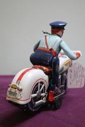 Tin Toy Masudaya Highway Patrol Police Motorcycle 