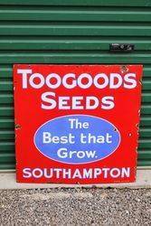 Toogoods Seeds Enamel Advertising Sign